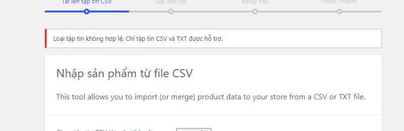 Fix lỗi không import được file csv trên woocommerce wordpress